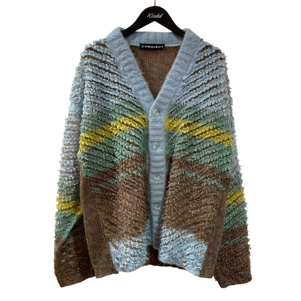 Y／project(ワイ・プロジェクト) モヘヤカーディガン スカイブルー  