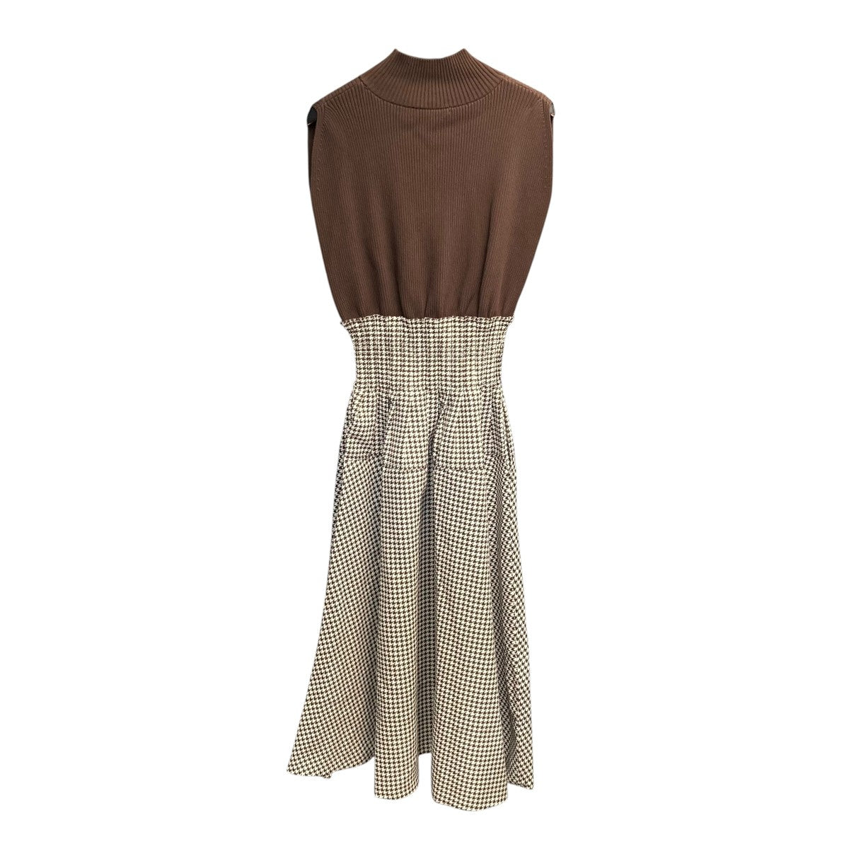 22SSニットベストコンビボリュームワンピノースリーブワンピースSWNO224111