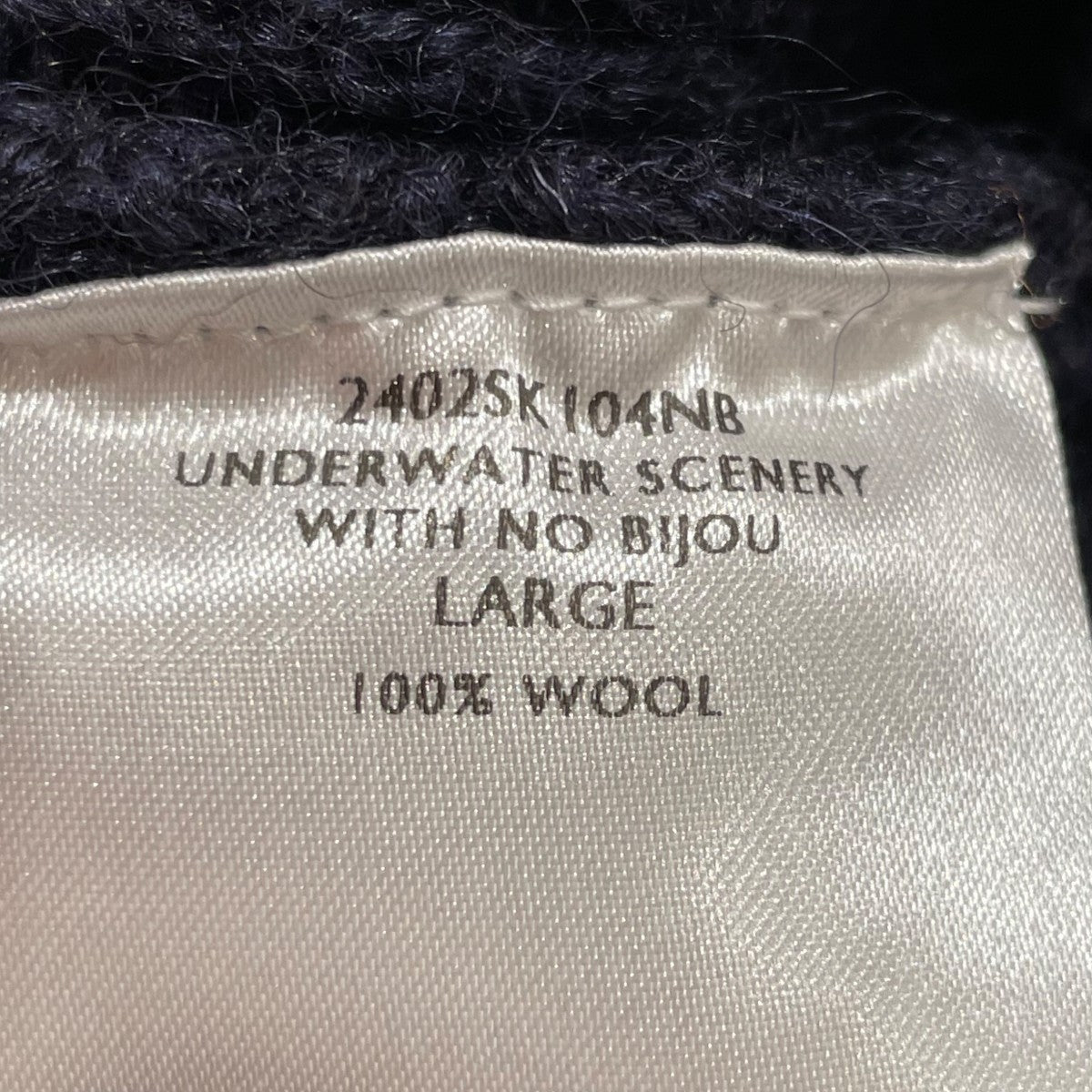 24AWUnderwater Scenery With No Bijouウールセーター2402SK104NB