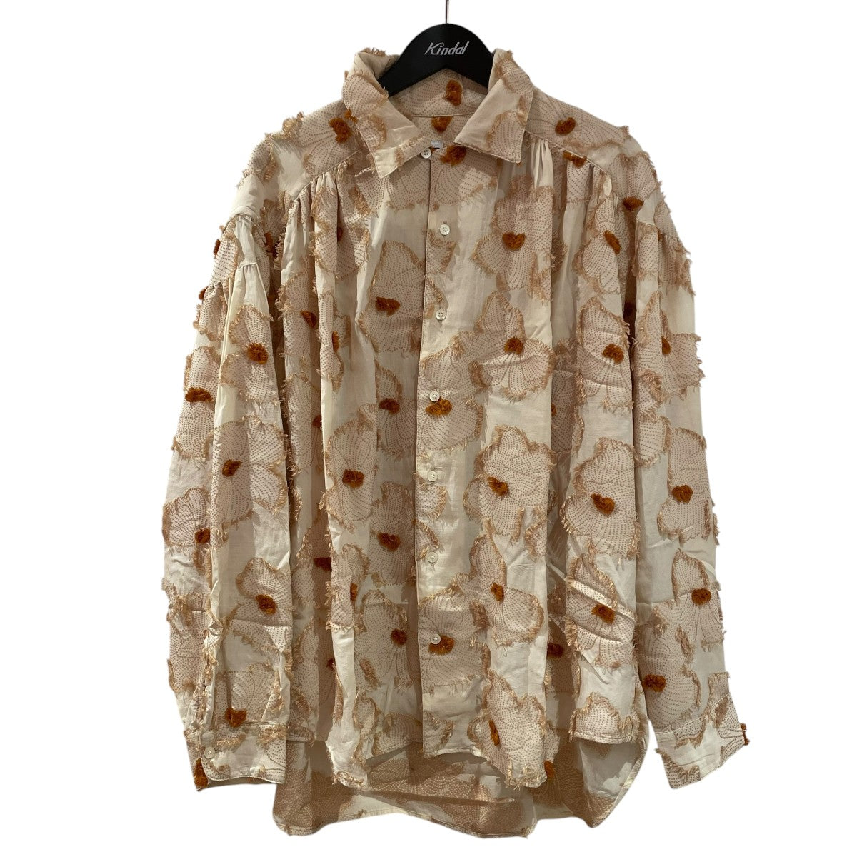 AiE Painter Shirt CU PE C Floral Cut Jq長袖シャツMR976 古着・中古-1枚目のアイテム画像
