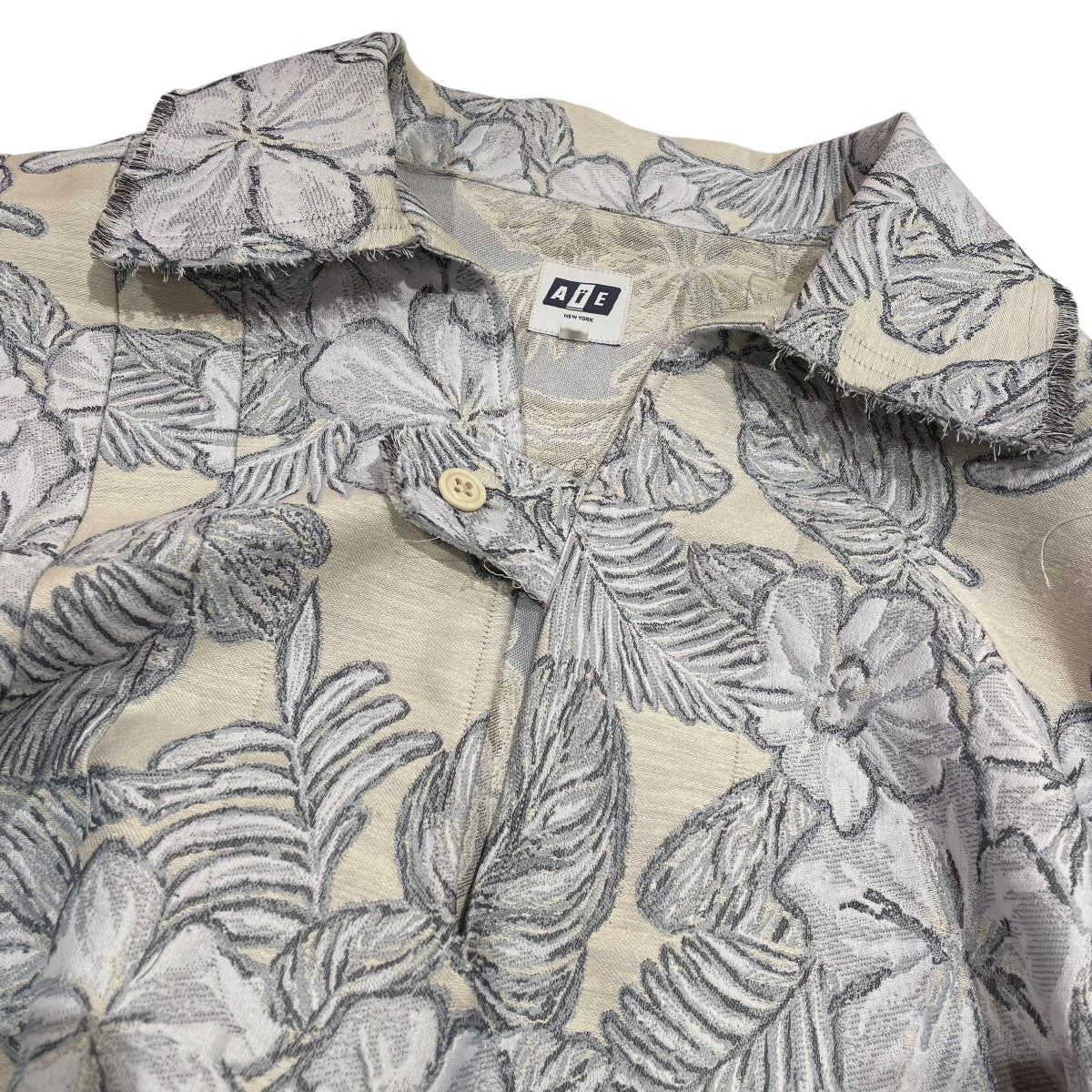 AiE フラワー刺繍サイドスリットスキッパーシャツスキッパーシャツMR949 古着・中古-3枚目のアイテム画像