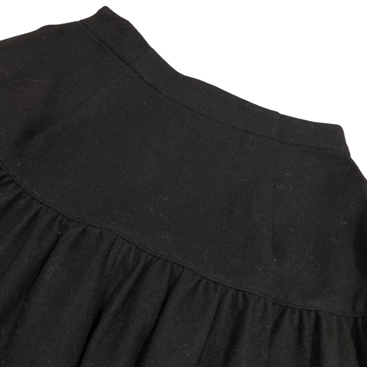 YOHJI YAMAMOTO 90s ナイロン混ウールスカートひざ丈スカート 古着・中古-4枚目のアイテム画像