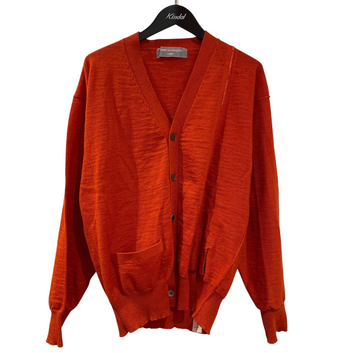 COMME des GARCONS HOMME AD2000 田中オム カッティングデザインウールカーディガンニットカーディガンHN-040090 古着・中古-1枚目のアイテム画像