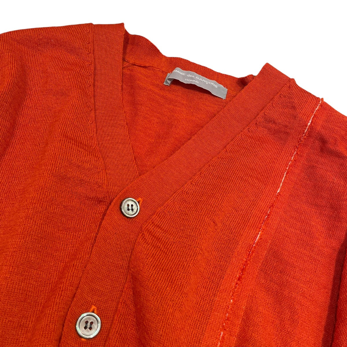 COMME des GARCONS HOMME AD2000 田中オム カッティングデザインウールカーディガンニットカーディガンHN-040090 古着・中古-3枚目のアイテム画像