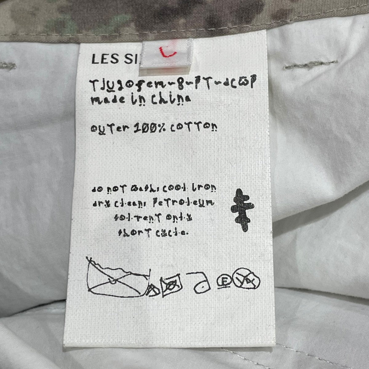 les six 25SSDANGEROUS CAMO WEIRD PANTSワイドハーフパンツTJUGOFEM-8-PT-DCWP 古着・中古-6枚目のアイテム画像