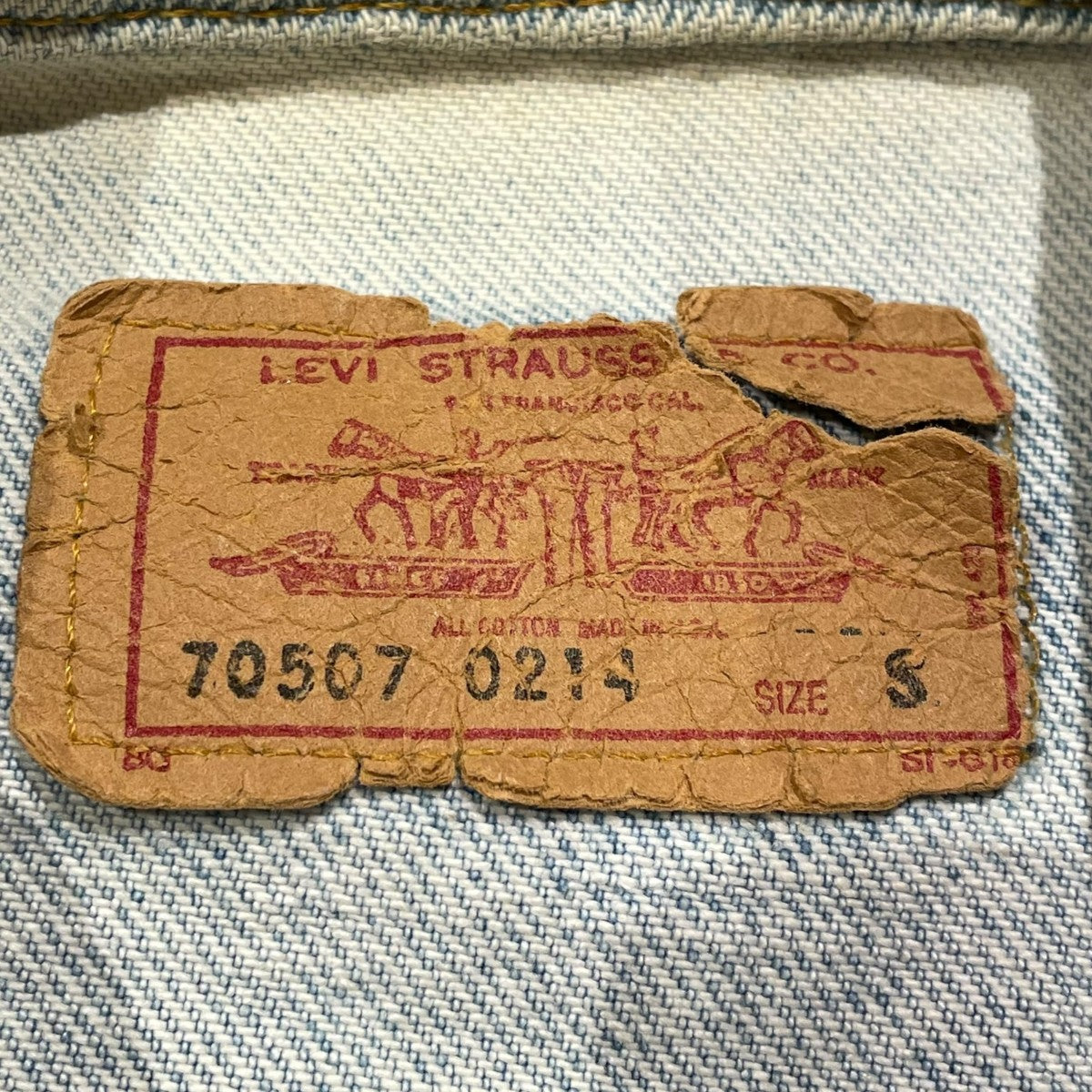 LEVI’S デニムジャケット70507-0214 古着・中古-6枚目のアイテム画像