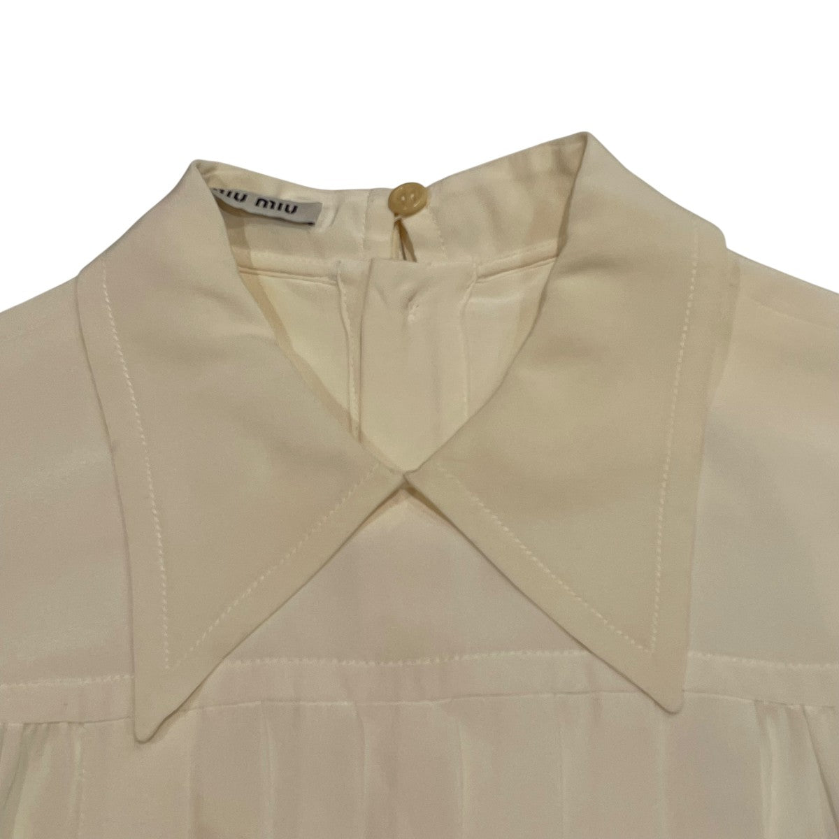 MIU MIU ノースリーブシルクノースリーブシルクブラウスMK169 古着・中古-8枚目のアイテム画像