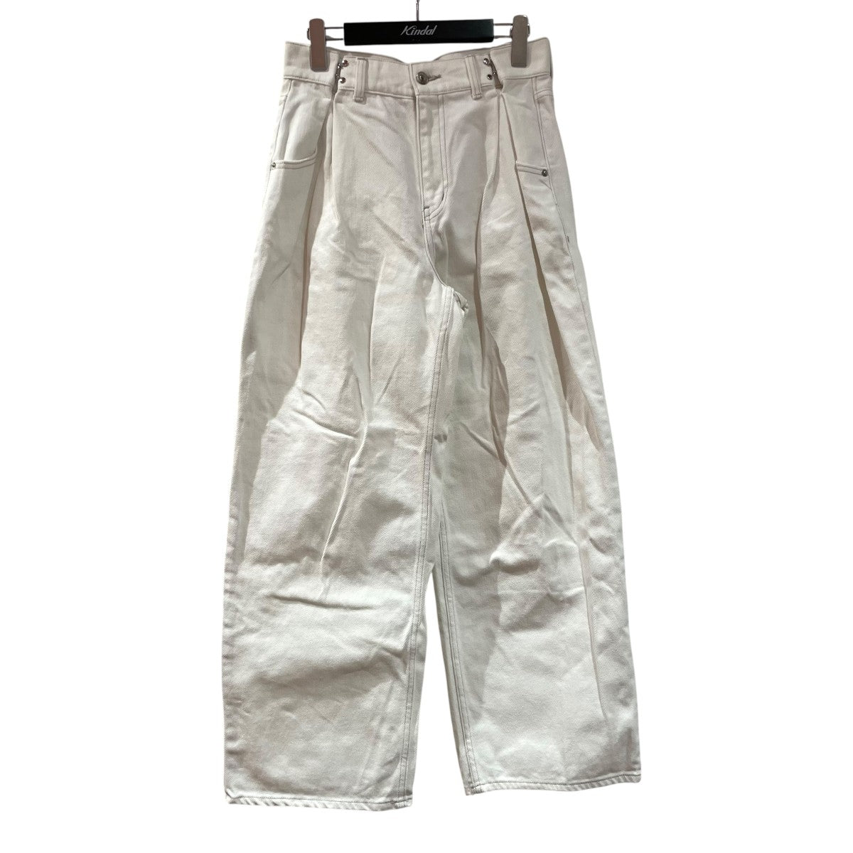 新品　SNIDEL タックワイドデニムパンツ 00 BLK SNIDEL（スナイデル）の「【WEB限定サイズあり】タックワイド