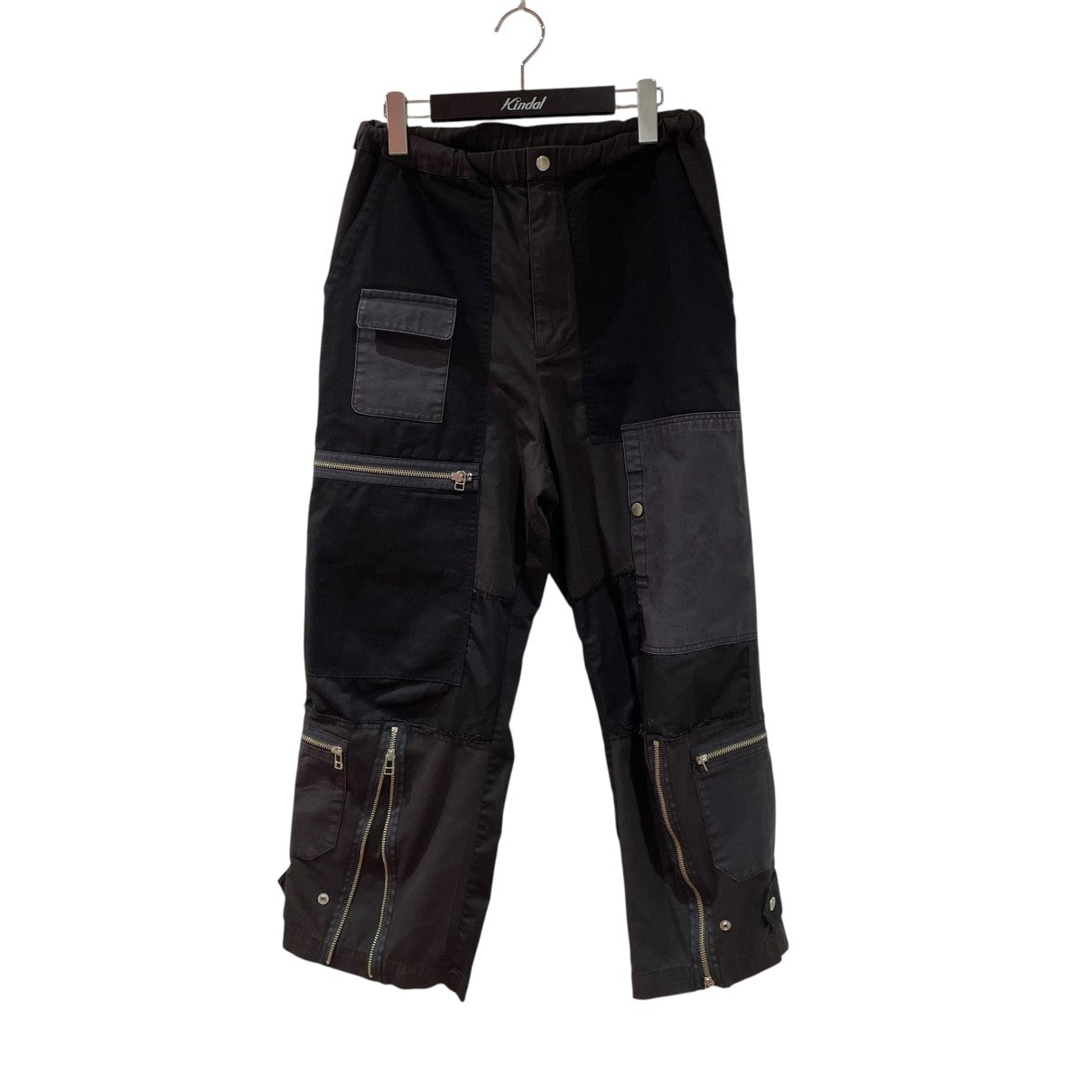 パンツ ito fukuoka /back open all-in-one black Short Cargo Pants (Black)(FREE SIZE Black): YOHJI YAMAMOTO