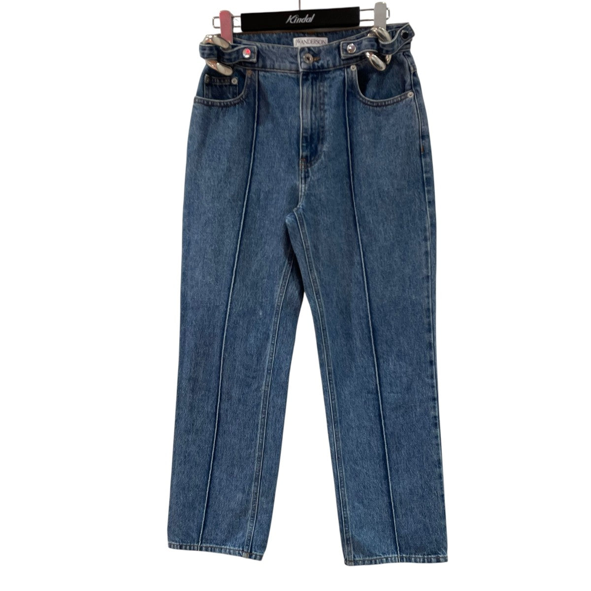 JW ANDERSON デニムパンツ JW Anderson ストレート クロップドデニムパンツ | ブルー