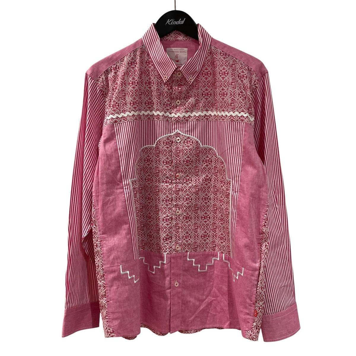 KAWATANI SHIRT ストライプシャツK231-1112 古着・中古-1枚目のアイテム画像