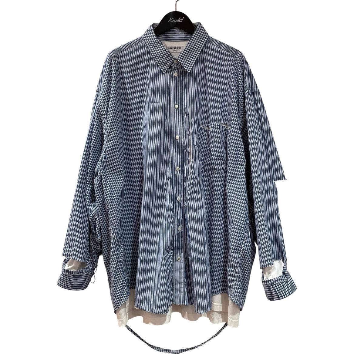 Balenciaga 17AW ストライプ　フードシャツ バレンシアガ BALENCIAGA ストライプ フード シャツ