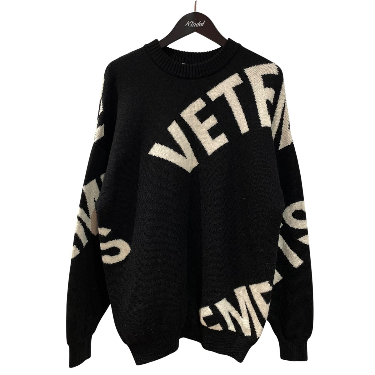 VETEMENTS(ヴェトモン) GIANT LOGO JACQUARD OVERSIZED KNIT程度B