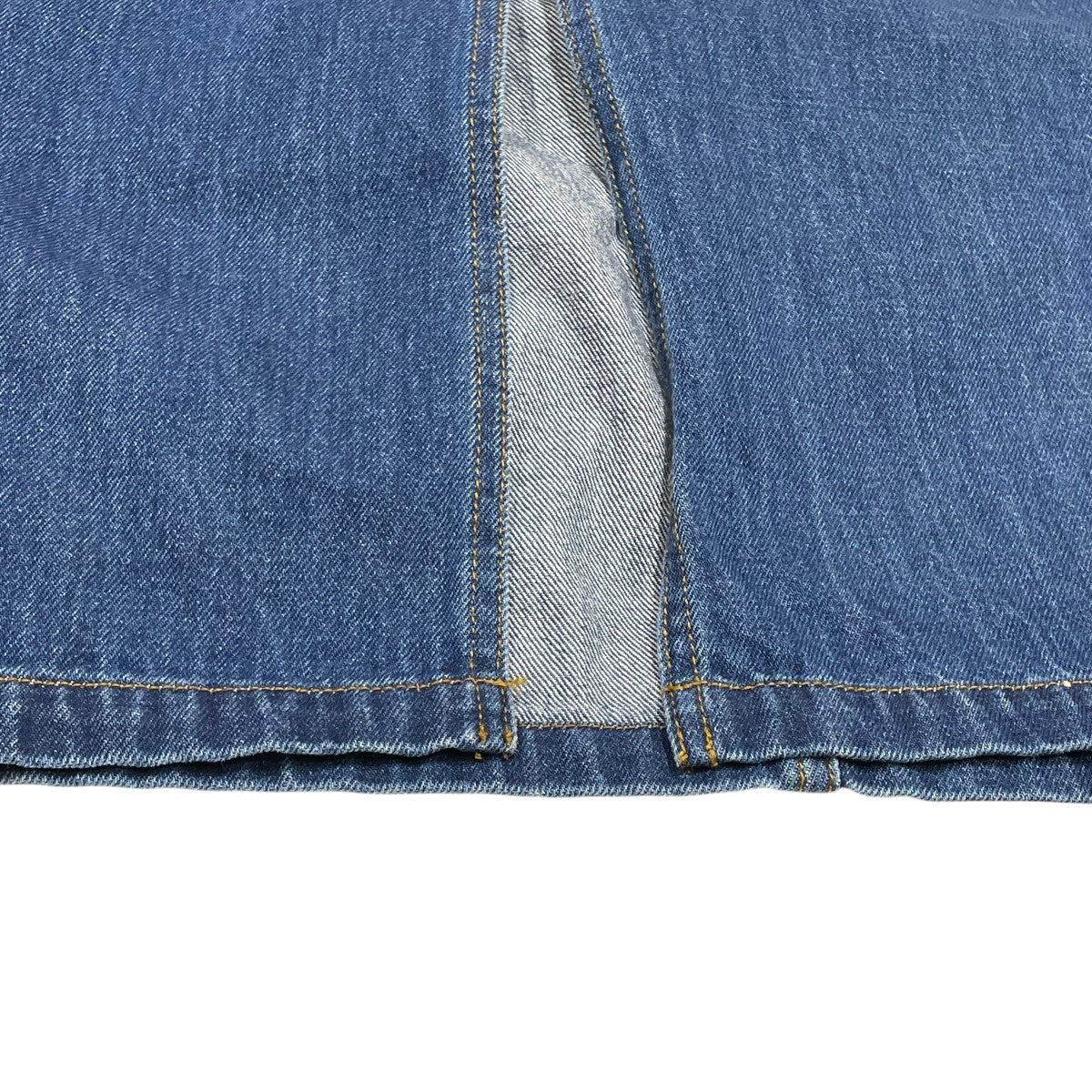 ユーズド加工デニムナロースカート085-72012