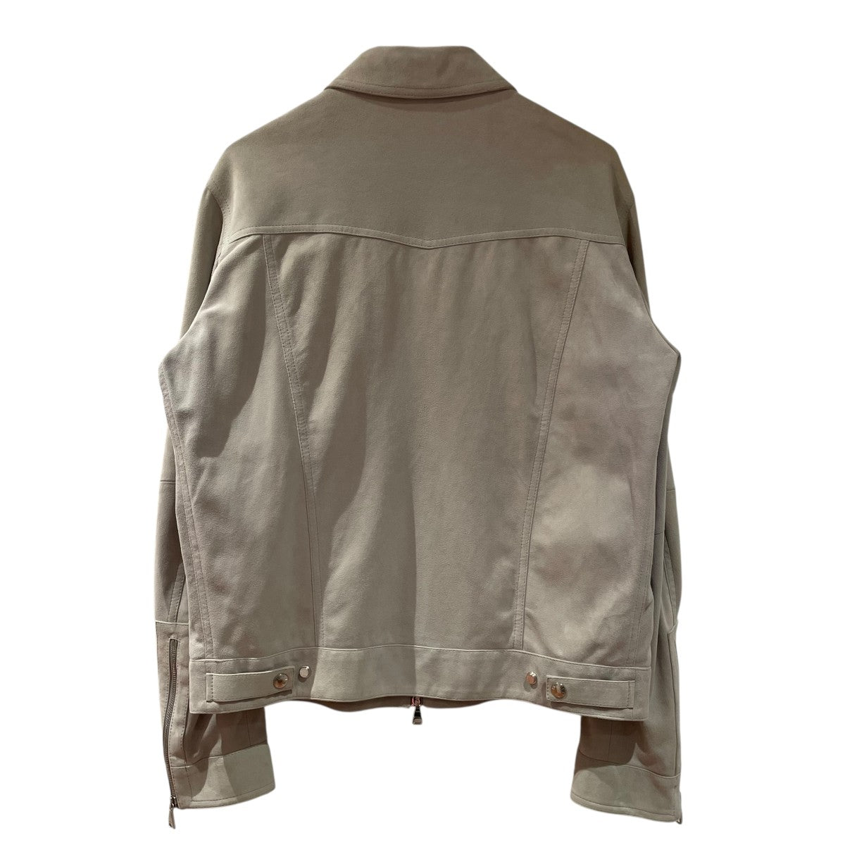 JACK ZIP CAMOSCIO ACCIAIOスエードジップジャケット