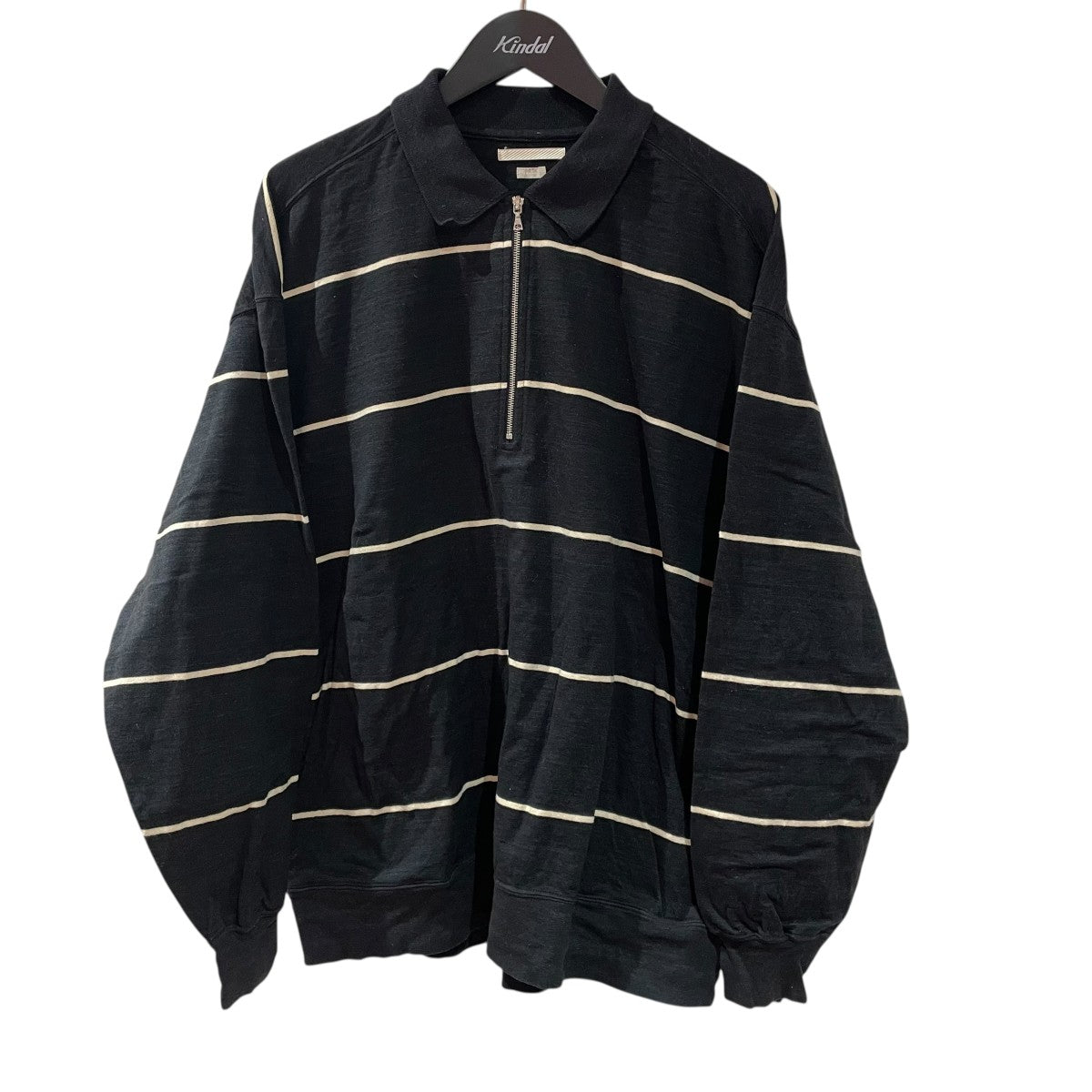 C NP ボーダー ハーフジップ カットソーハーフジップスウェットbhs24s025