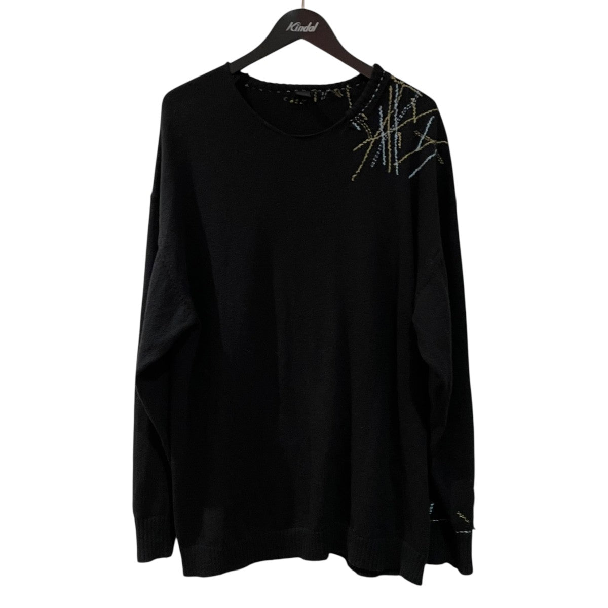 23SSRandom Embroidery Loose PulloverニットY1-K76-052