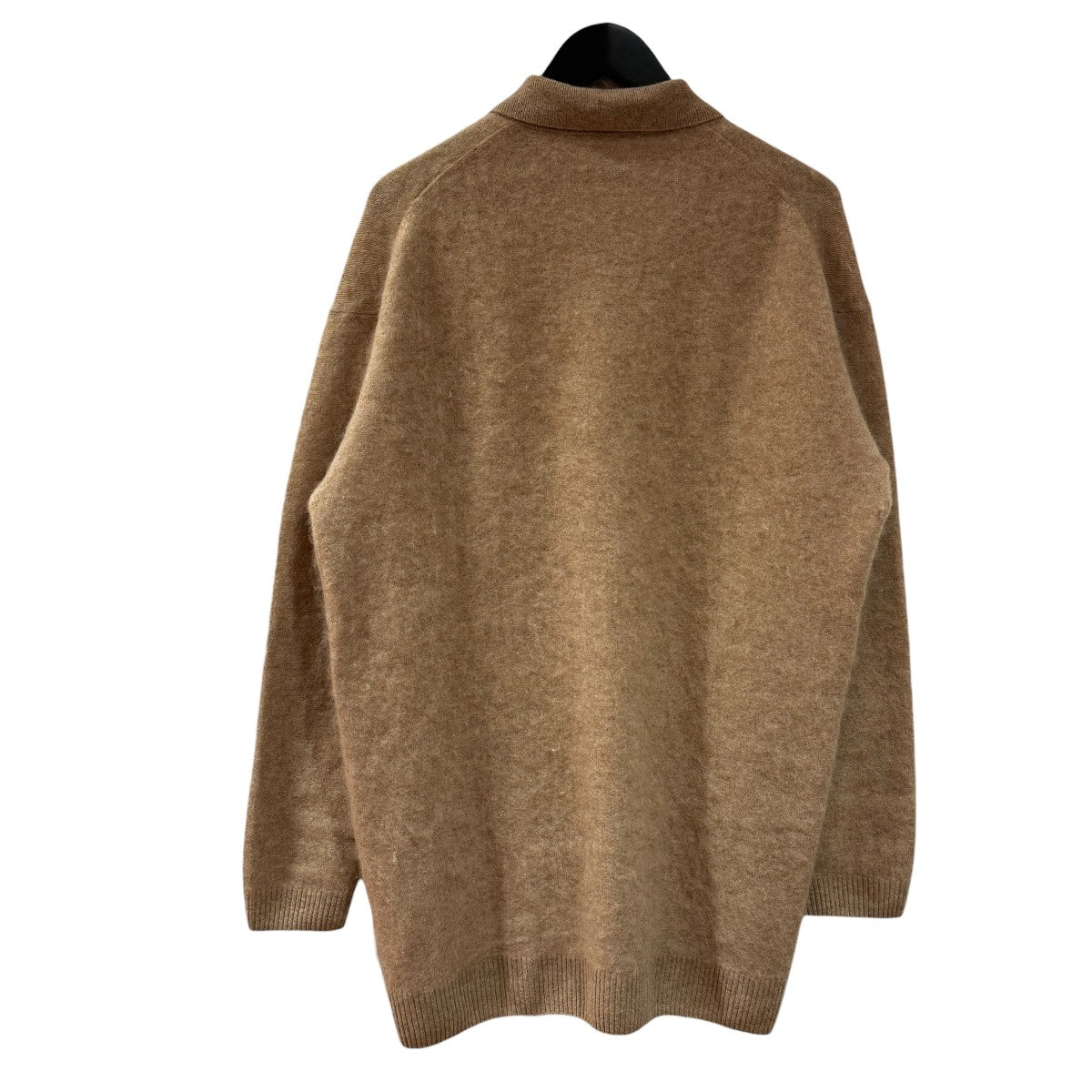 カシミヤ ポロニット チュニックニットポロシャツ8613-1-000009