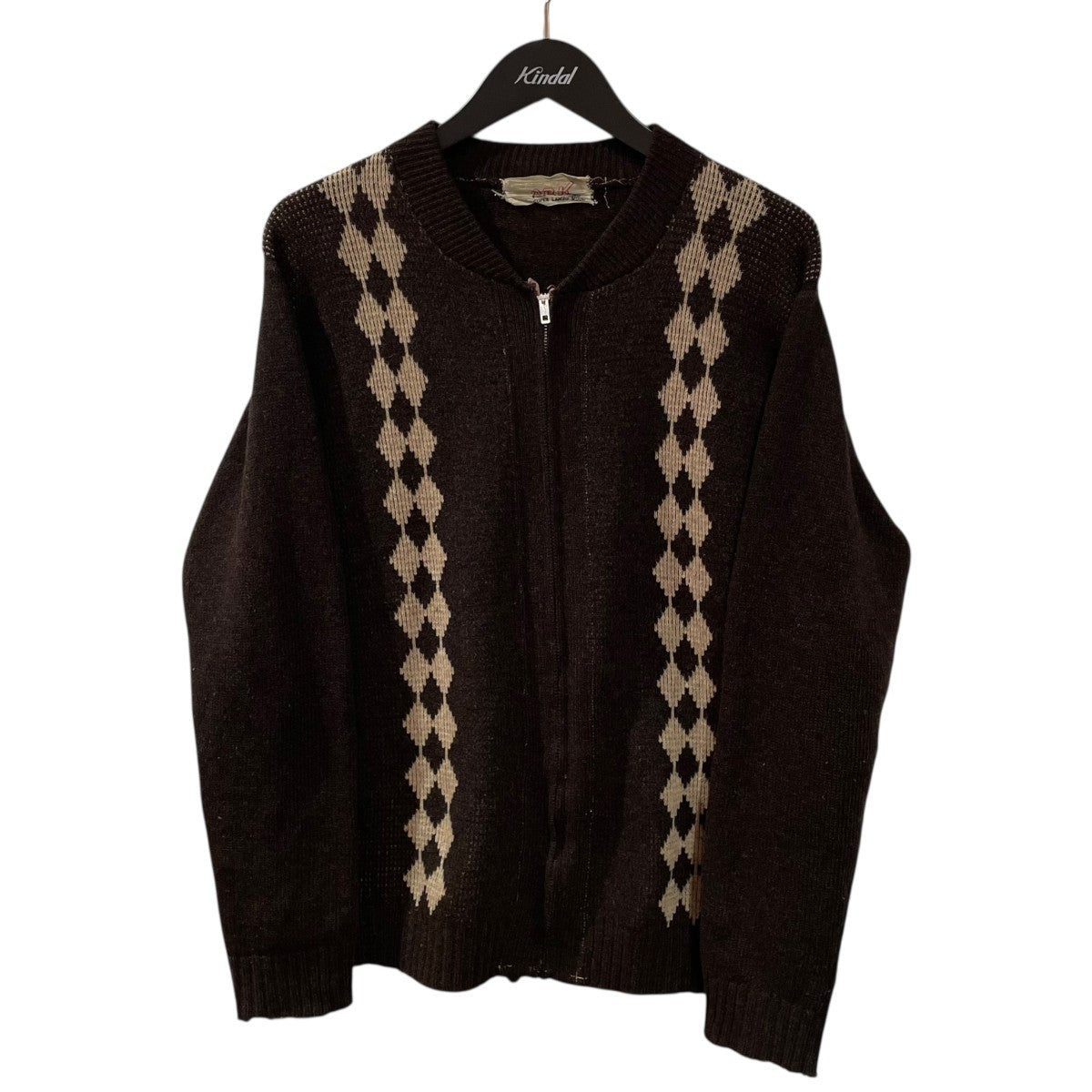 VINTAGE(ヴィンテージ) 60S アーガイルトップス ジップカーディガン