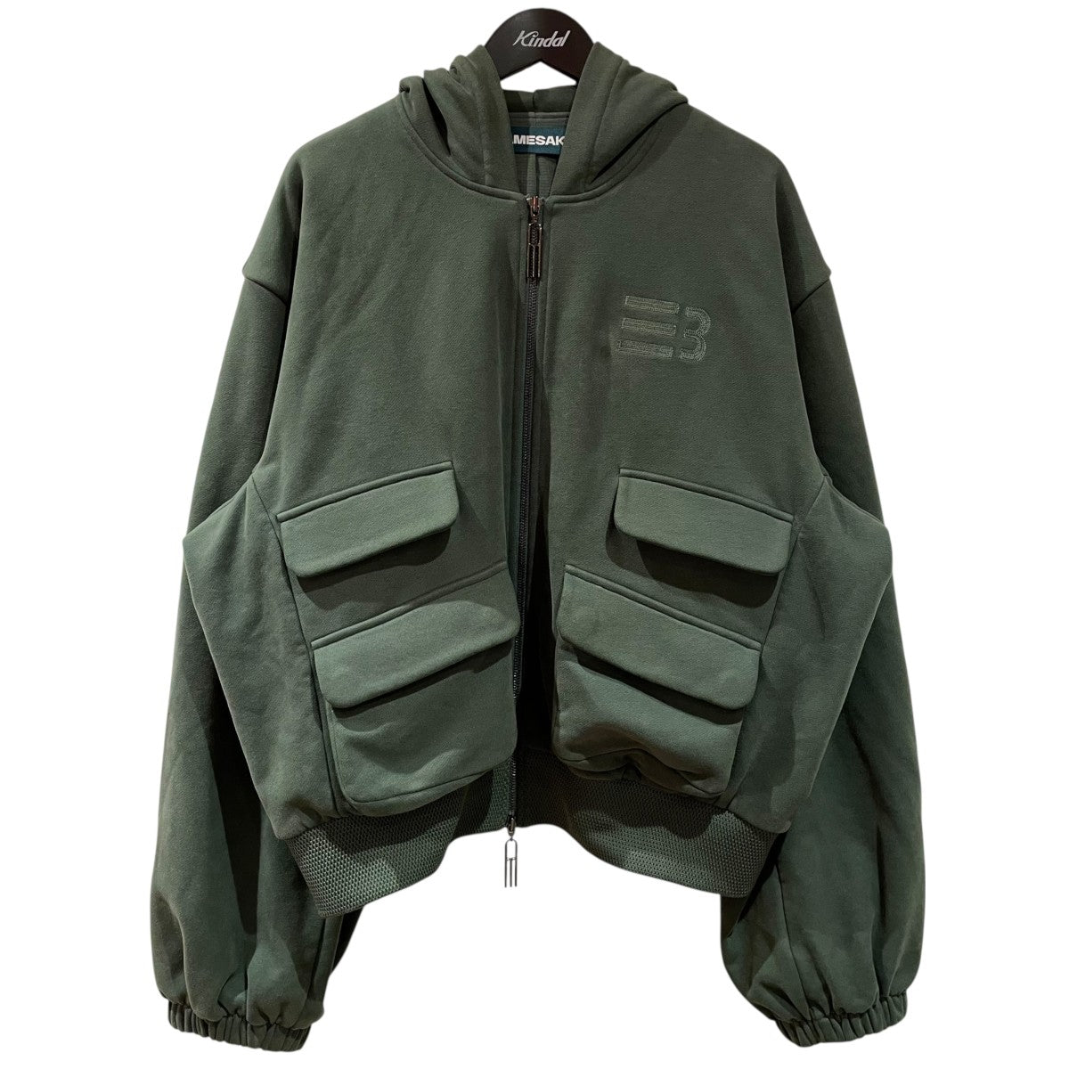 NAMESAKEネイムセイク 2023AW GALEN CREWNECK BLAZER SWEATSHIRTプルオーバージャケット【M】【MJKA81212】 NAMESAKE(ネイムセイク) 4ポケットジップパーカー グリーン サイズ S