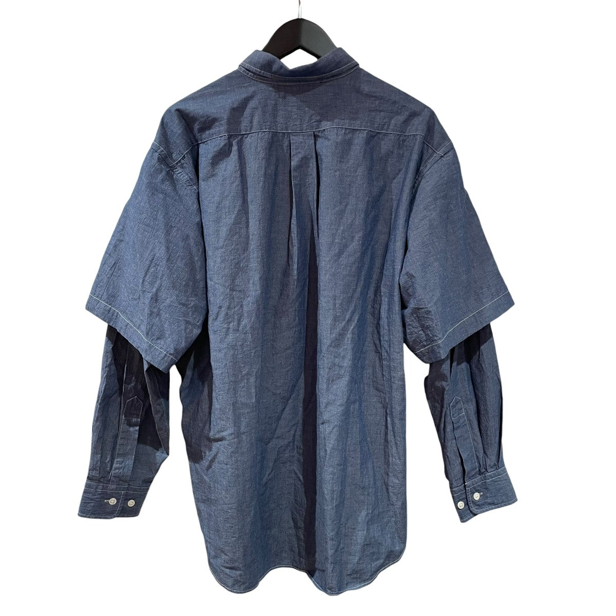 J.S HOMESTEAD コットンリネン ウェザー2ウェイスリーブシャツシャンブレーシャツ25 050 470 1510 1 0 古着・中古-2枚目のアイテム画像