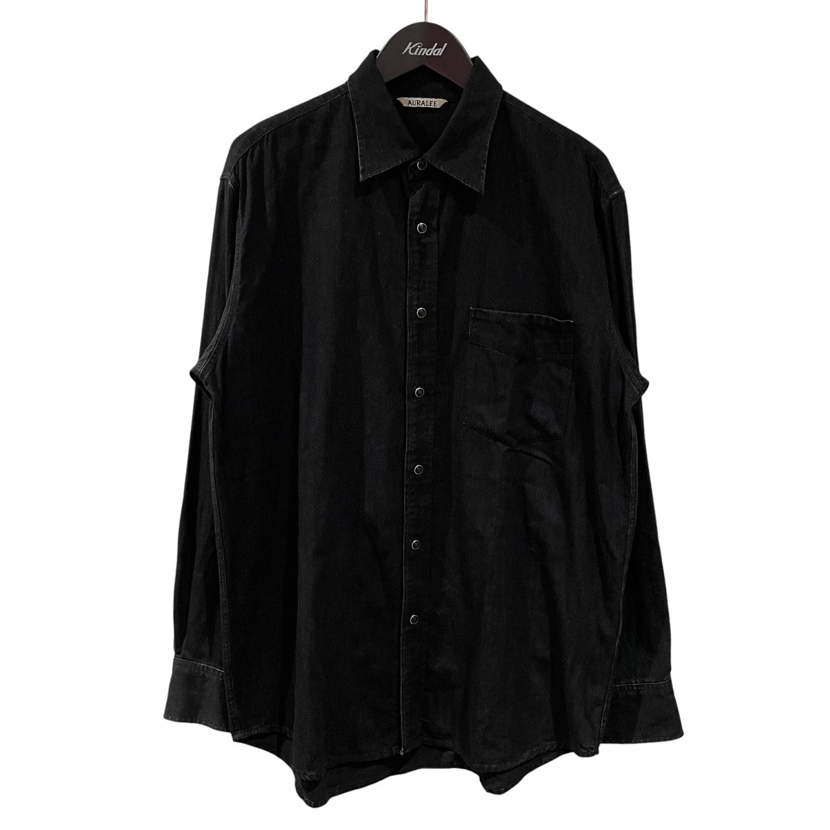 AURALEE(オーラリー) 長袖シャツA23SS01GS A23SS01GS ブラック サイズ