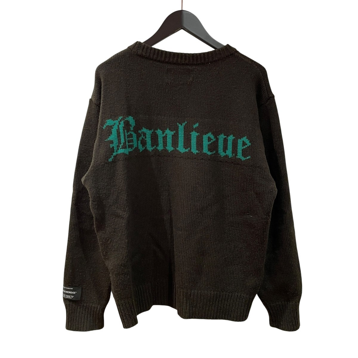 Jacquard Letter Sweater厚手ニット21AW-KN03