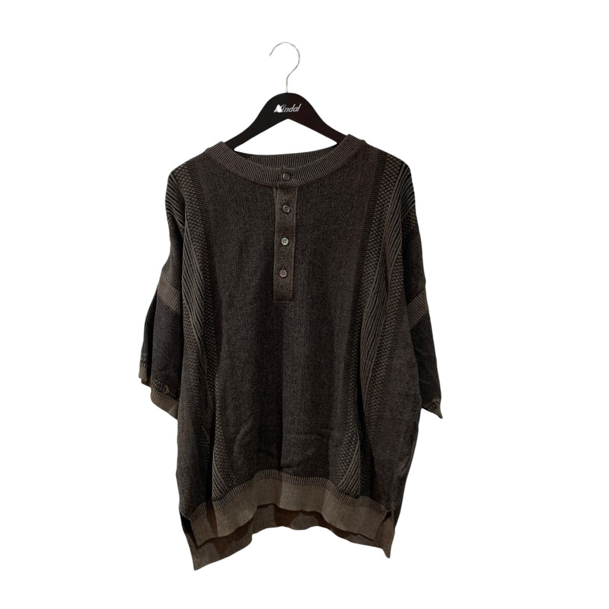 YASHIKI(ヤシキ) Ryokufu Henley Knit半袖ニットYSK-26SS-KN13 YSK
