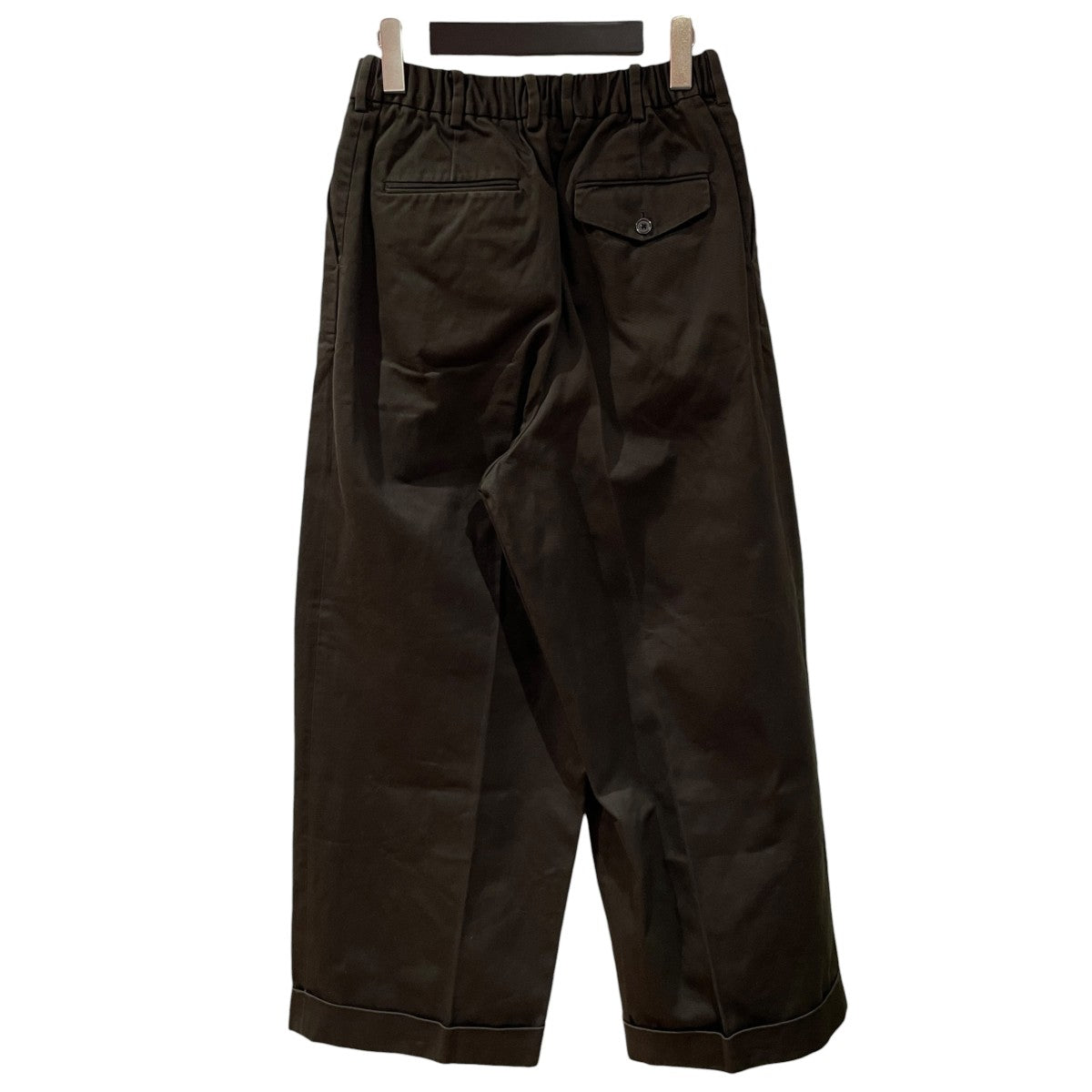 PLEATED WIDE TROUSERS ORGANIC COTTON TWILLワイドパンツA22D-03PT01C