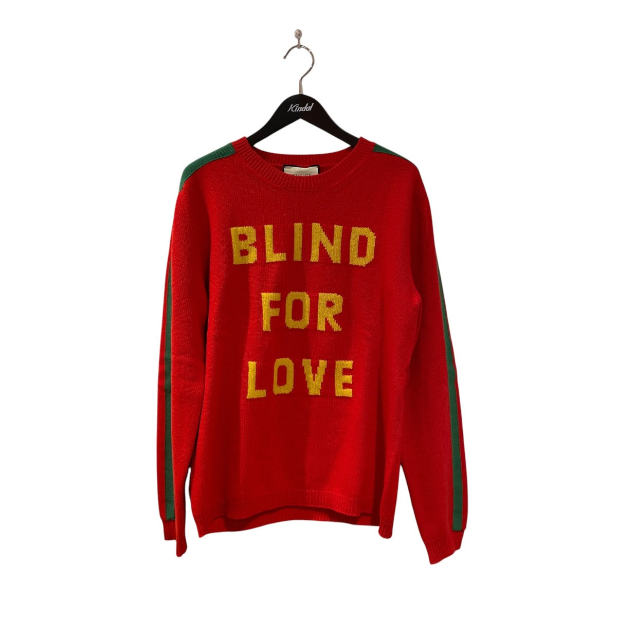 GUCCI(グッチ) クルーネックニット496684 496684 レッド×グリーン