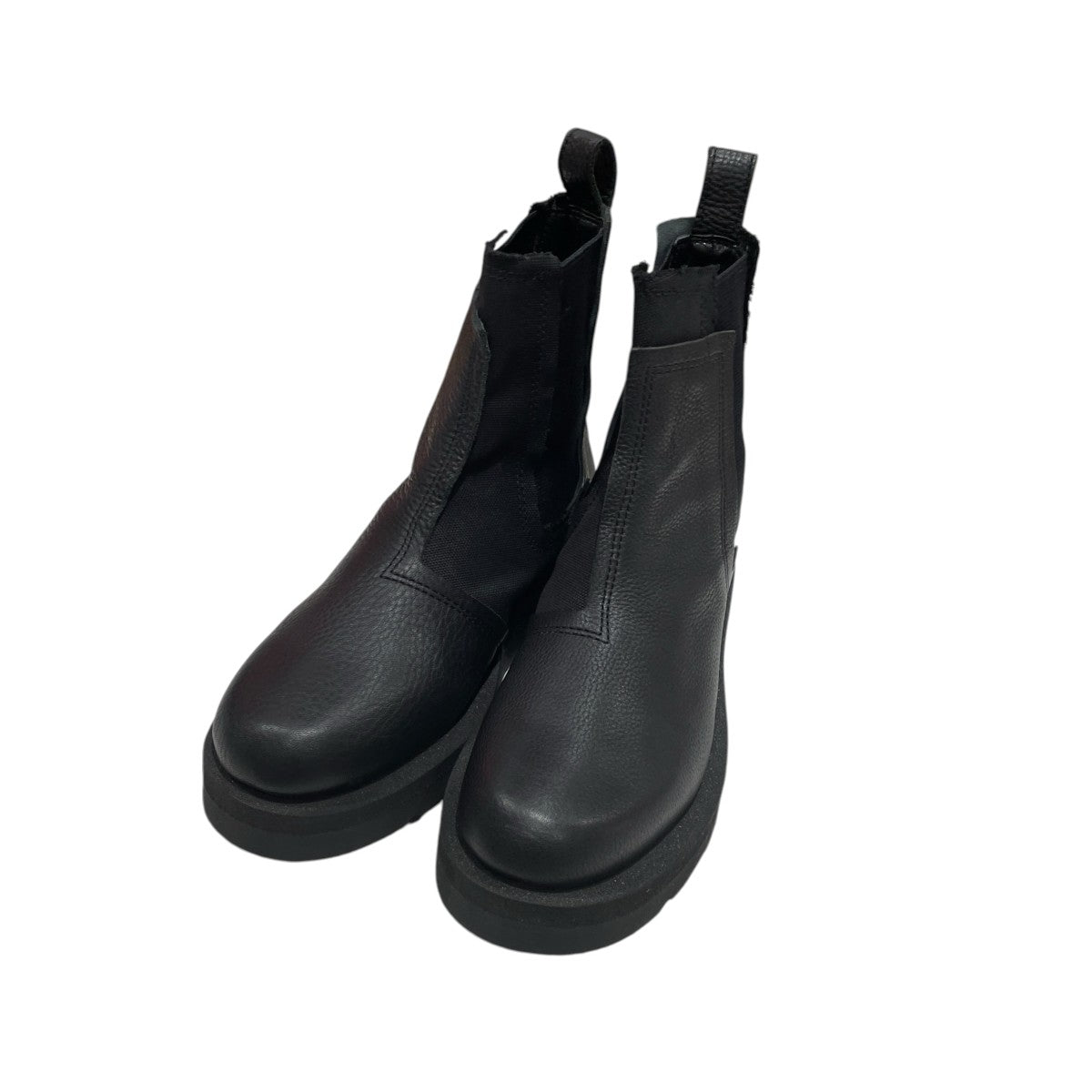 LEATHER COTTON CANVAS COMBINATION BOOTSサイドゴアブーツye e01 899