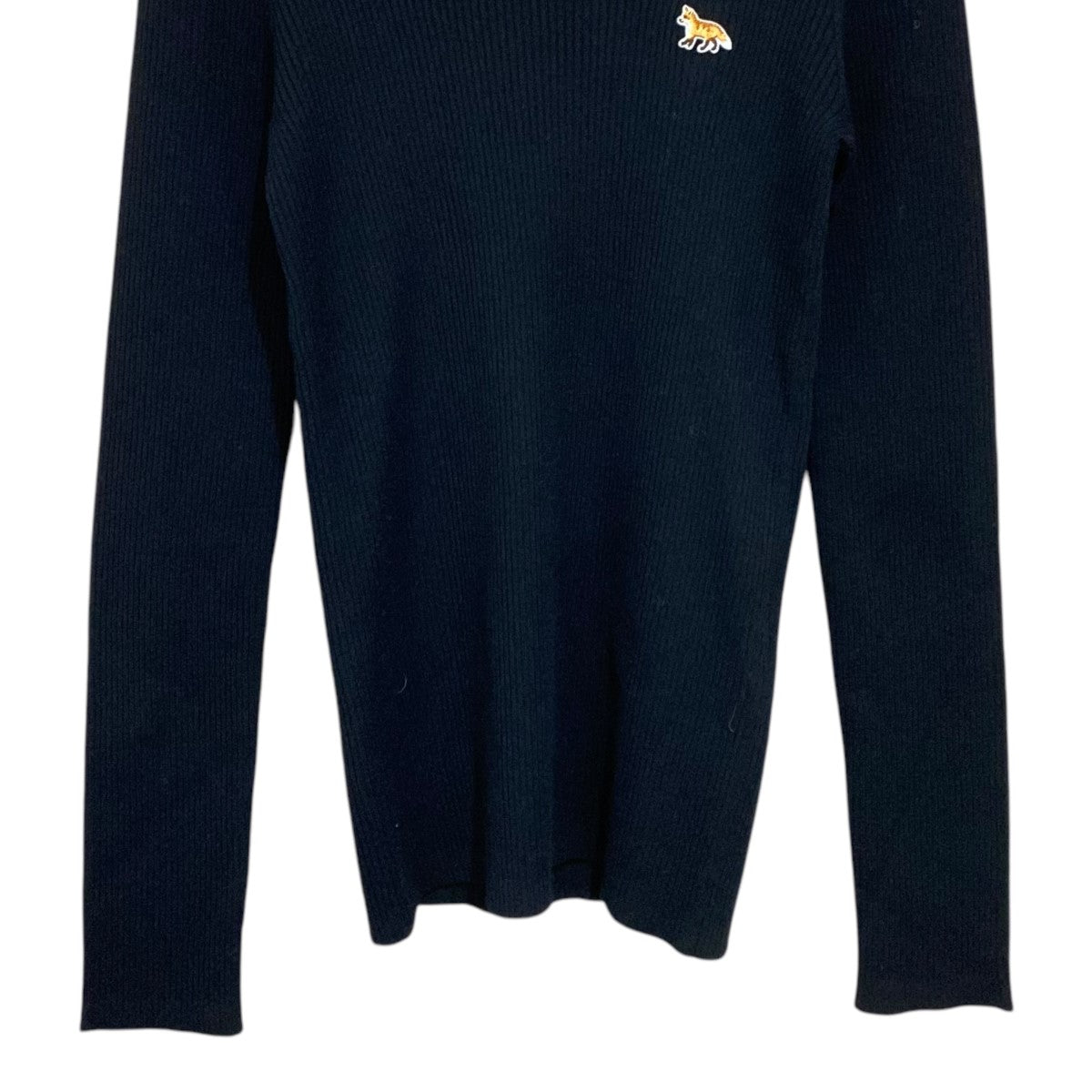 BABY FOX PATCH FINE RIBBED TURTLENECK ニット