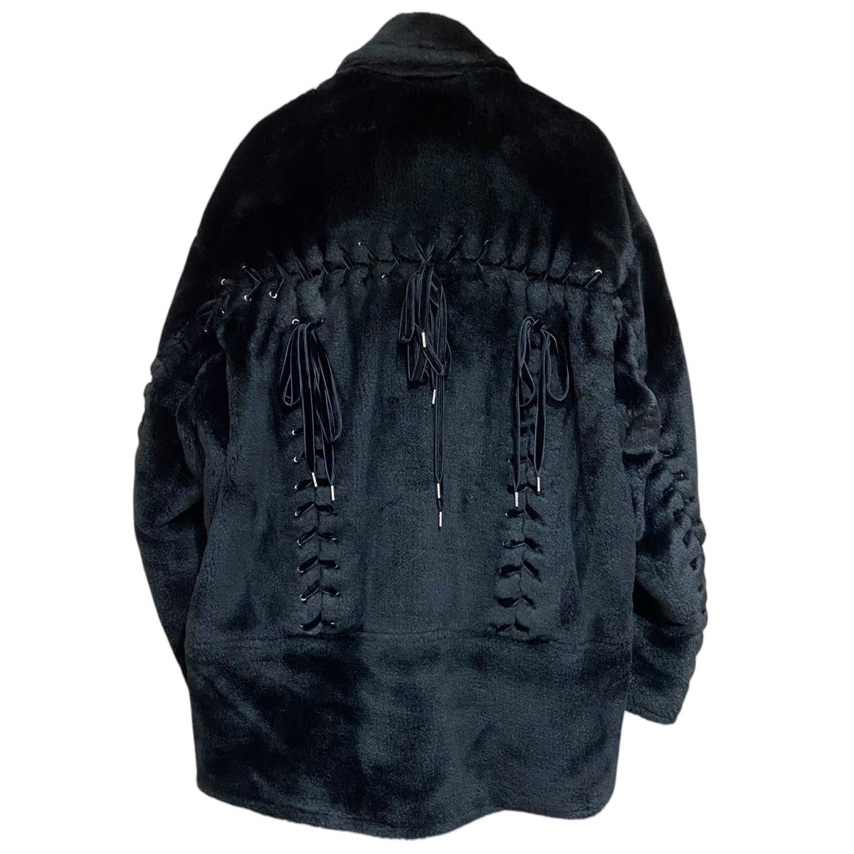 FAUX FUR LACE UP BIKER JACKETGV1631021