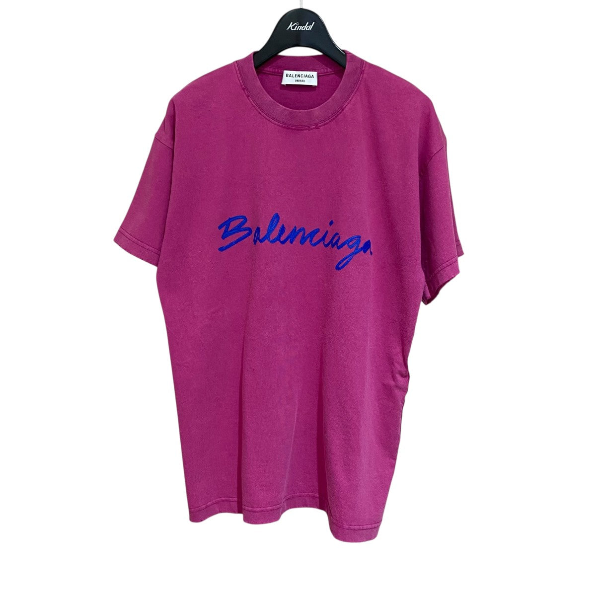 美品！BALENCIAGA バレンシアガ キッズ Tシャツ ピンク 110cm BALENCIAGA(バレンシアガ) ダメージ加工 Tシャツ612965 612965