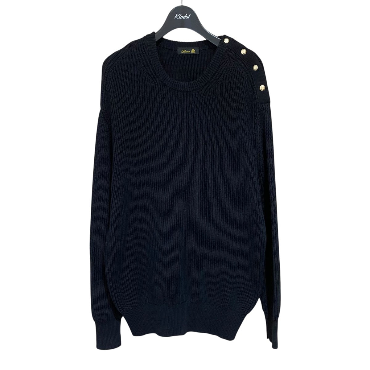 Drawer(ドゥロワー) 9Gコットン畔編みスナッププルオーバー