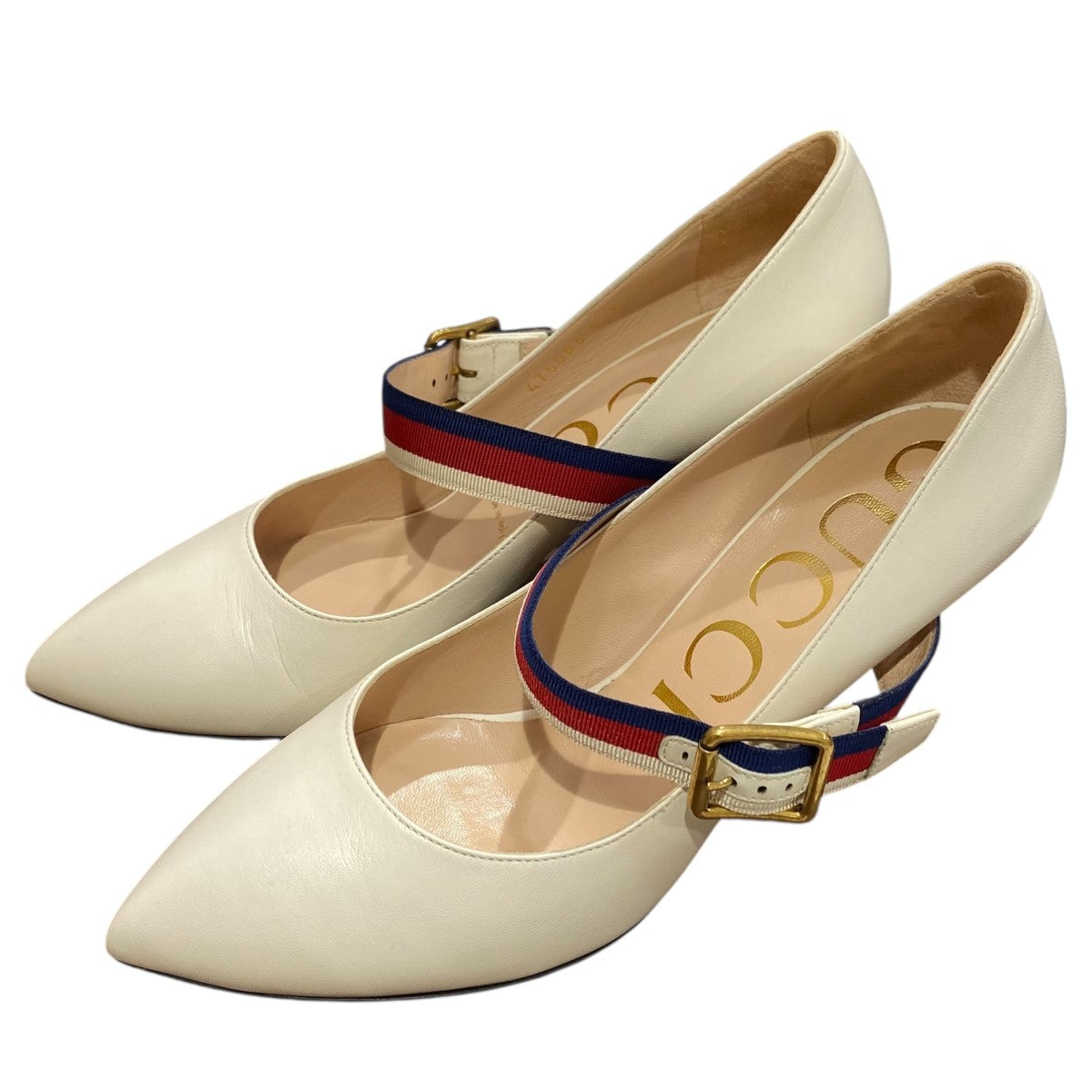 GUCCI(グッチ) ヒールパンプス475086 475086 ベージュ サイズ 37