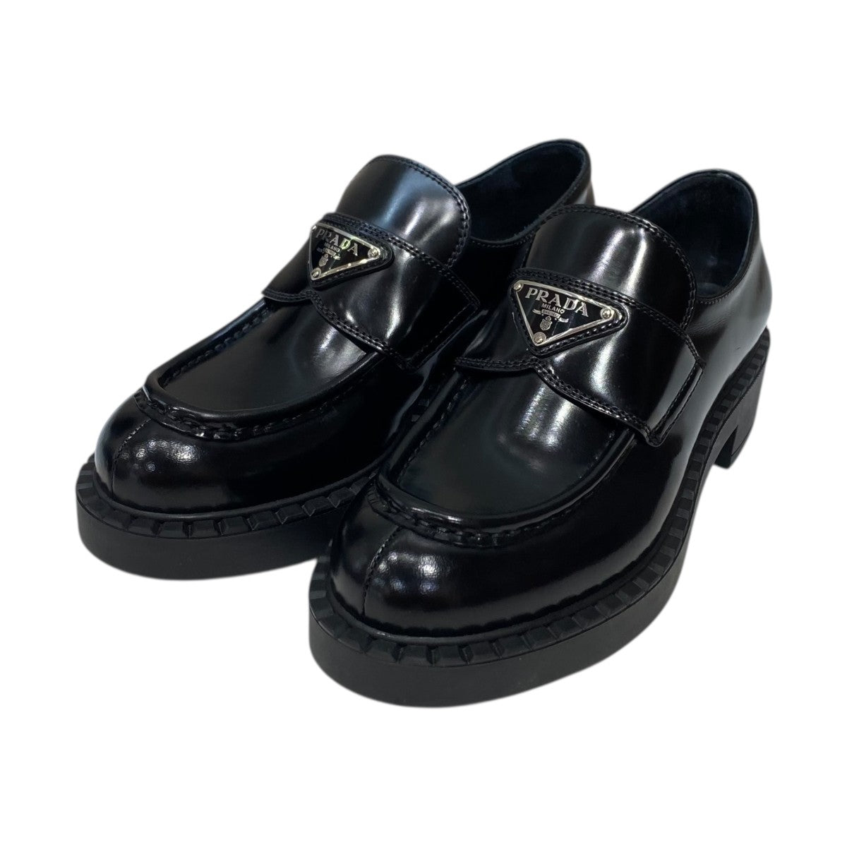 PRADA(プラダ) チョコレートローファー トライアングルロゴ1D246M