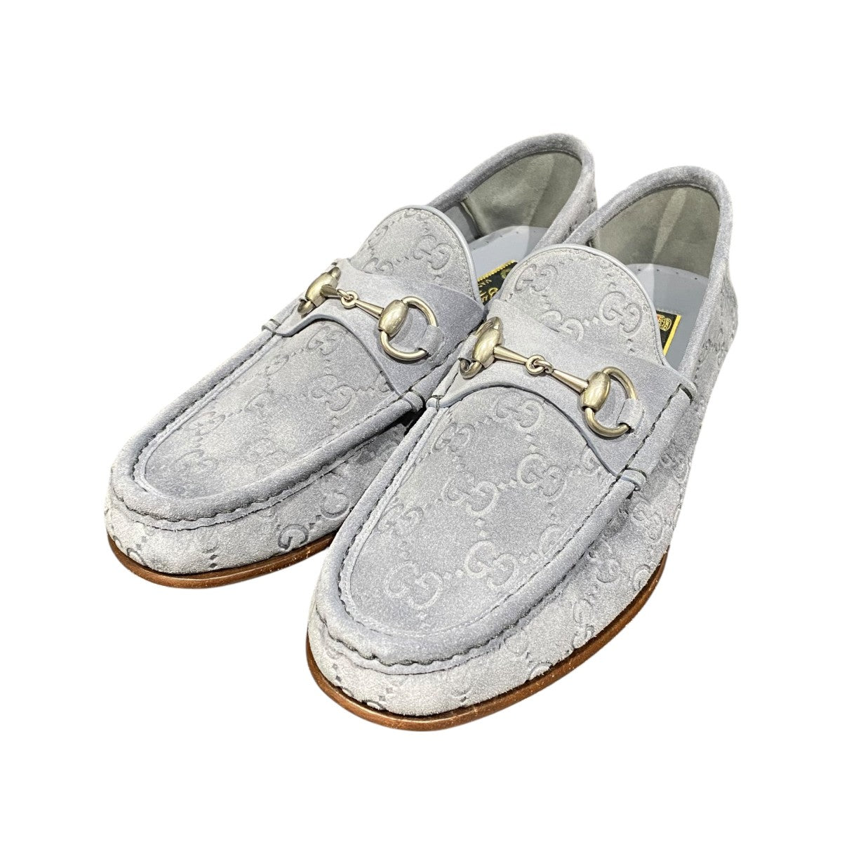 GUCCI(グッチ) GG柄ホースビットローファー816185 816185 グレー