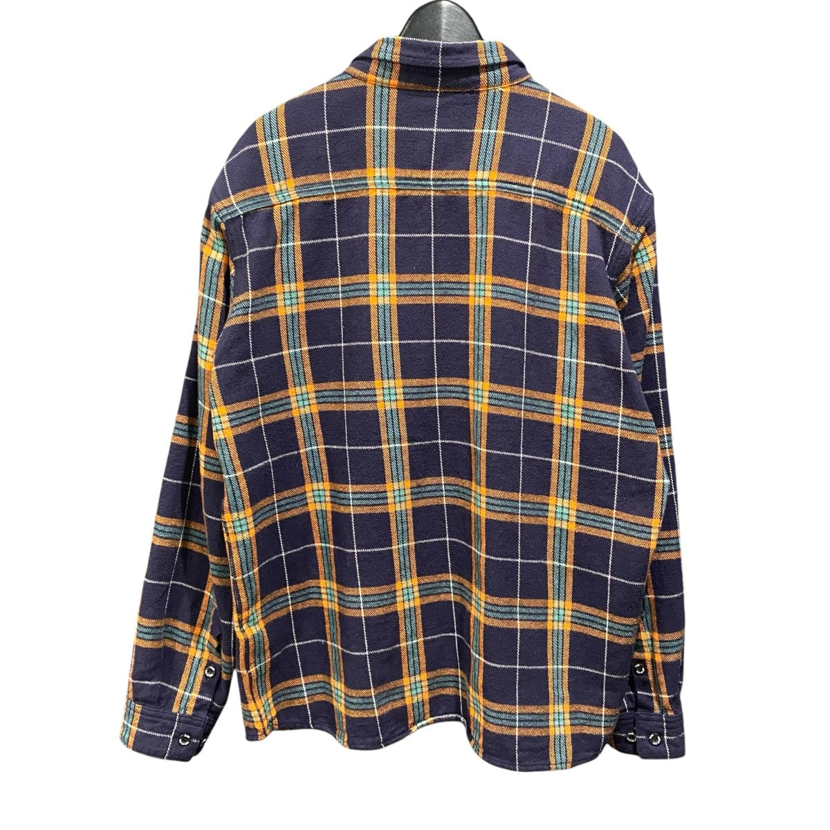 COTTON FLANNEL NAVY CHECK SHIRT24RS-0807