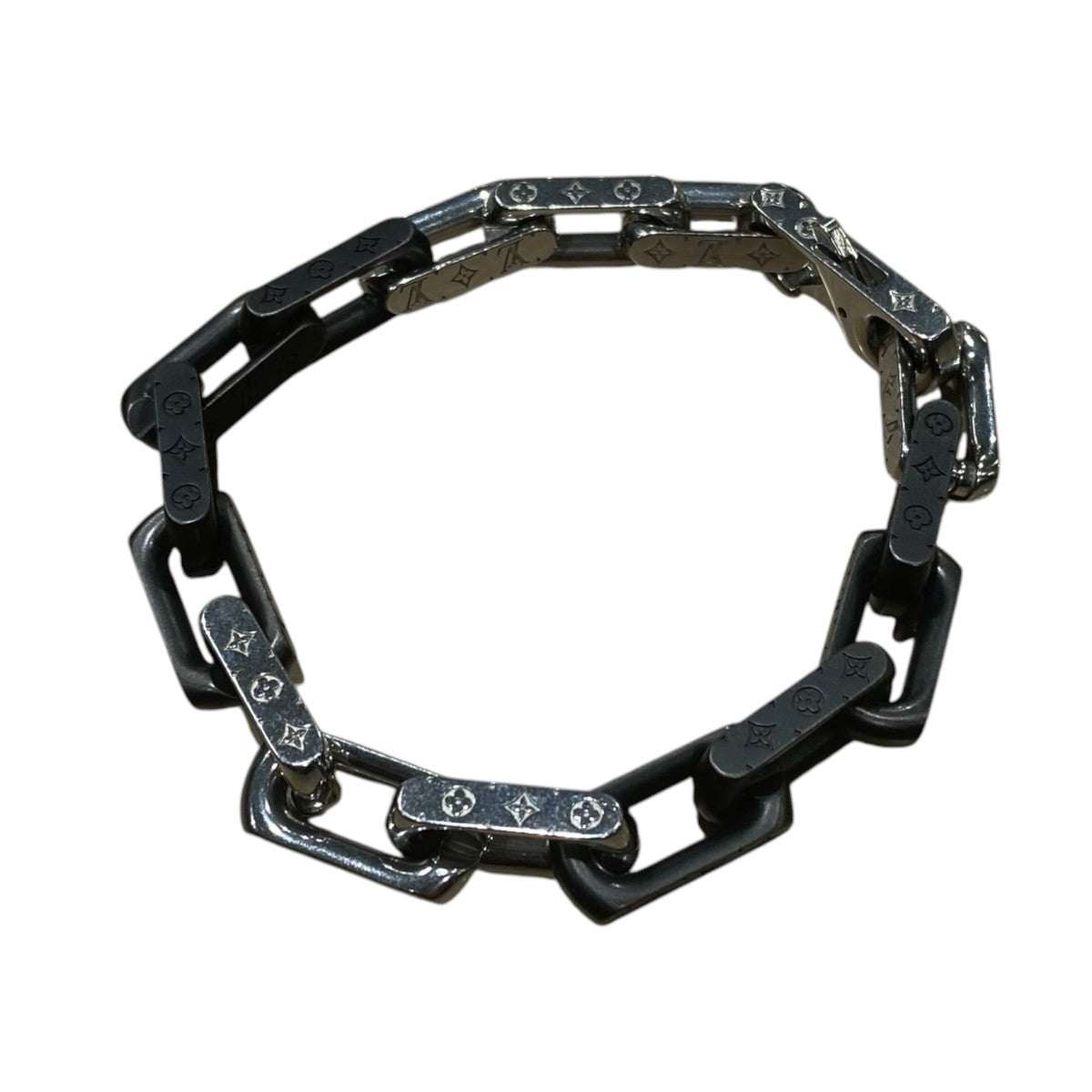 【極美品】LOUIS VUITTONチェーンブレスレット モノグラム ブラック LOUIS VUITTON（ルイ・ヴィトン） 美品 ブレスレット チェーン