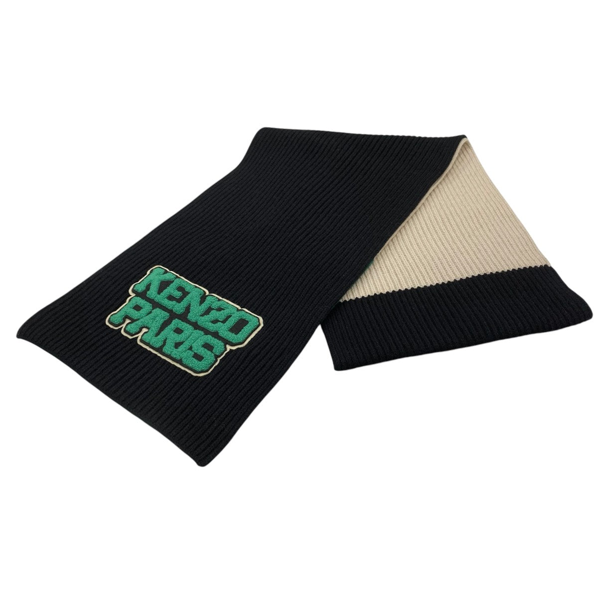College Patch Wool Scarf