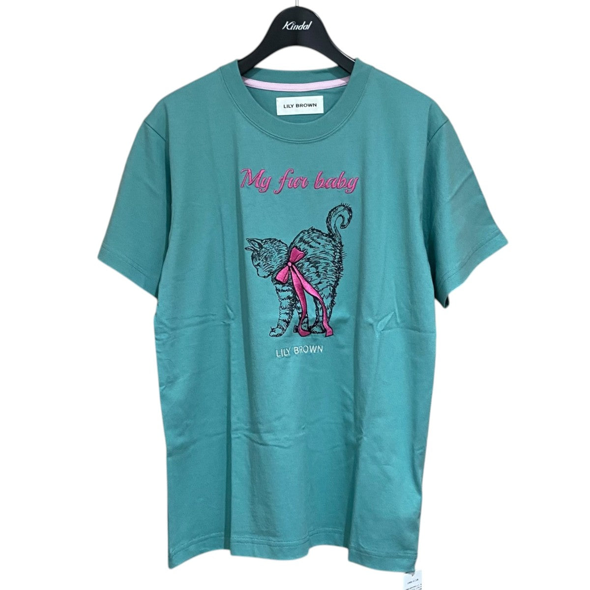 リボン刺繍キャットTシャツLWCT261211