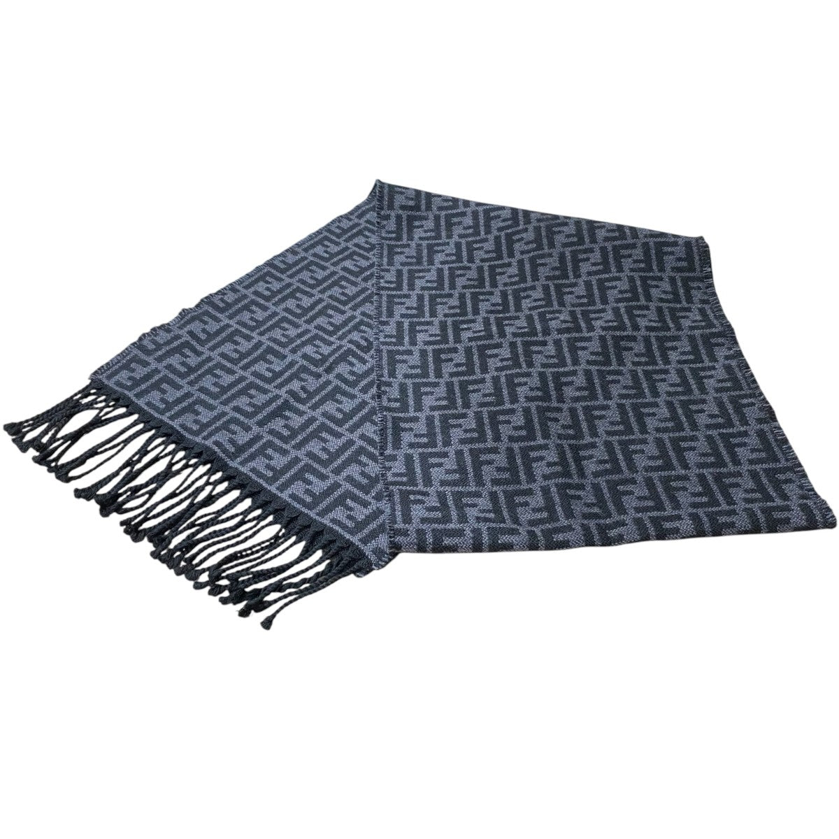 FENDI(フェンディ) ズッカ柄ウールマフラーFXS366 FF FXS366 FF グレー