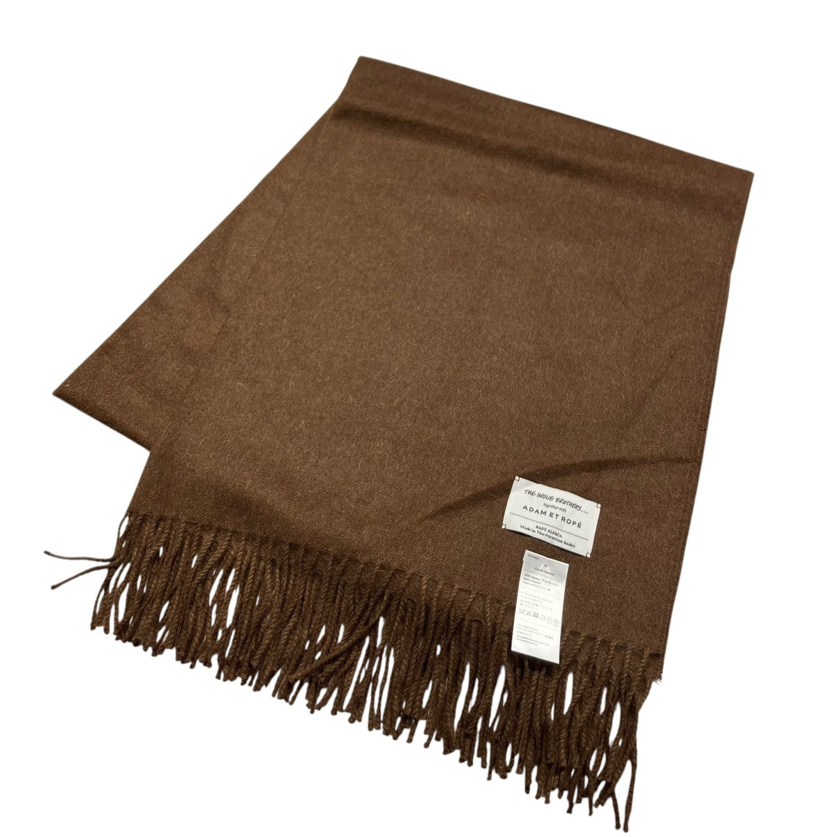 新品未使用　イノウエブラザーズ　スカーフ　マフラー　チョコレートブラウン 新品未使用 イノウエブラザーズ スカーフ マフラー チョコレートブラウン