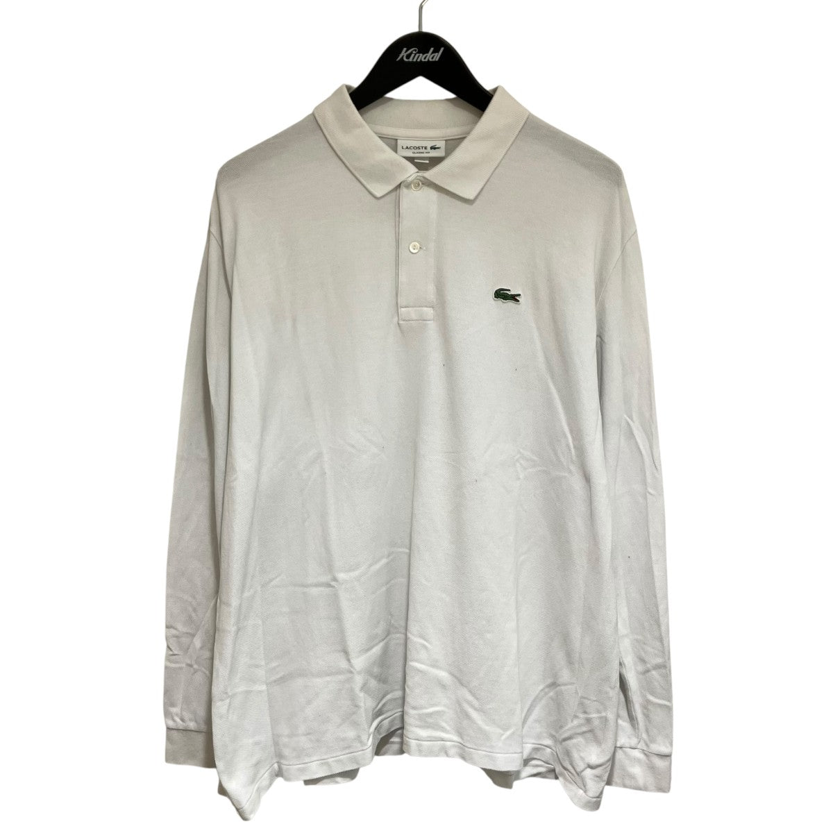 LACOSTE ホワイトポロシャツ L1312AL-001 LACOSTE ポロシャツ / L1312 ロングスリーブ メンズ : ZOZOTOWN