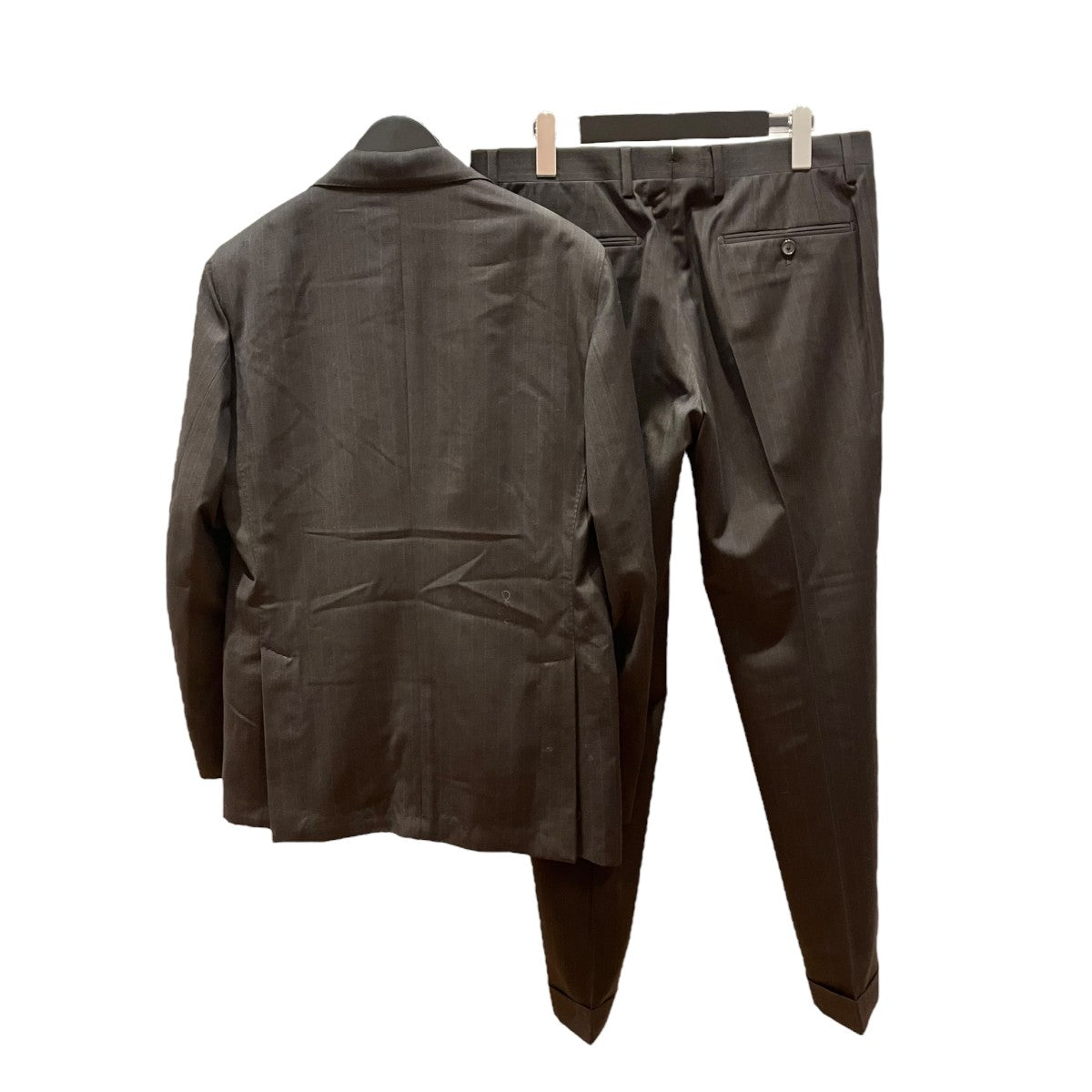 LARDINI ウールストライプセットアップスーツJQ0866AQ 古着・中古-2枚目のアイテム画像