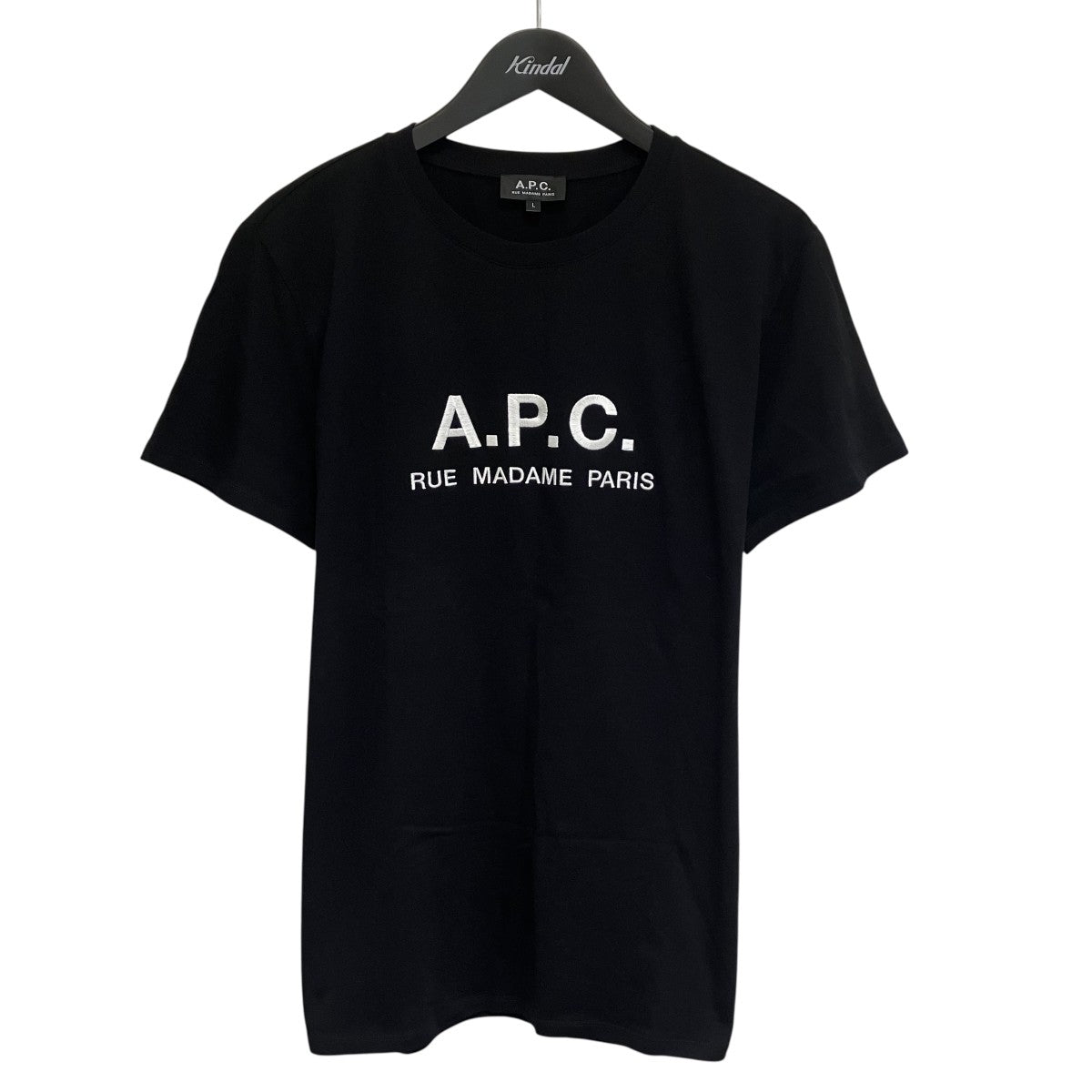 新品未使用　A.P.C. アーペーセー 刺繍ロゴTシャツ 半袖 ブラック S ブランド古着】APC / アーペーセー ロゴ刺繍 半袖Tシャツ | 半袖