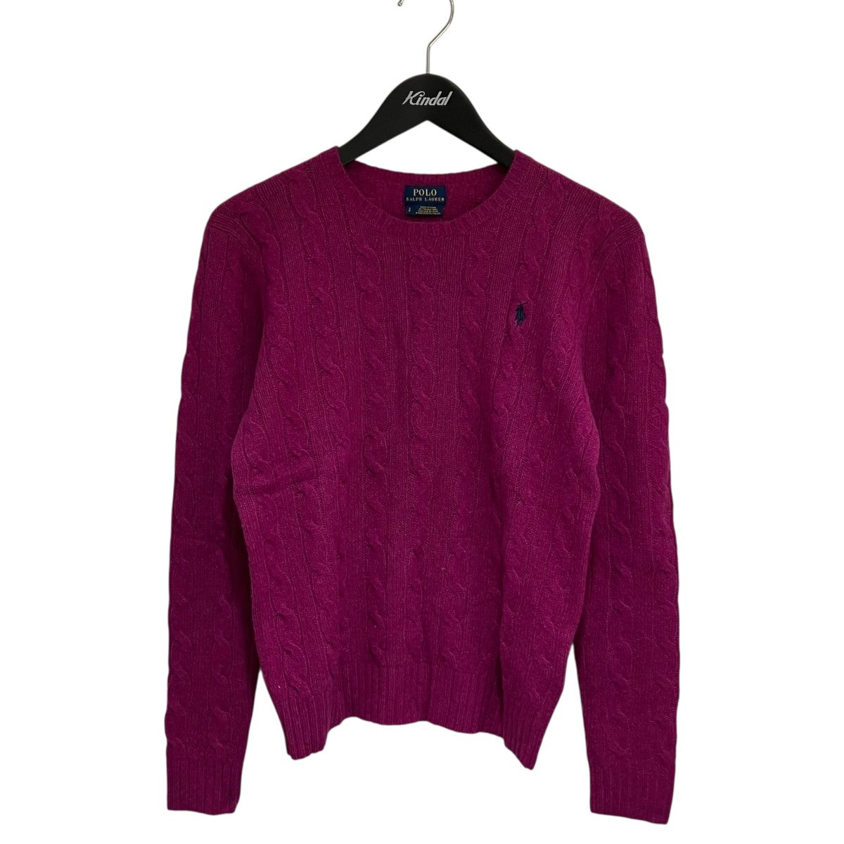 POLO RALPH LAUREN カシミヤ混ケーブルニット 古着・中古-1枚目のアイテム画像
