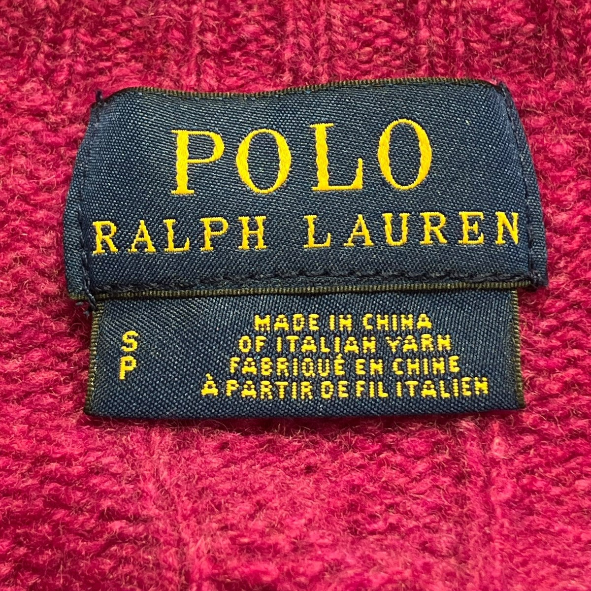 POLO RALPH LAUREN カシミヤ混ケーブルニット 古着・中古-5枚目のアイテム画像