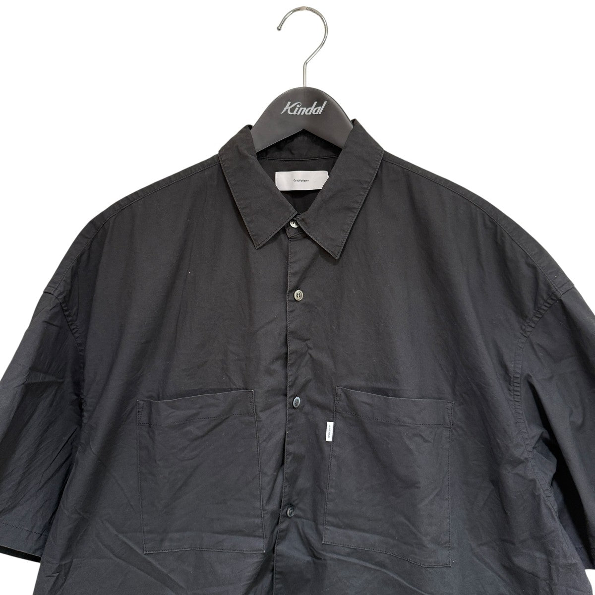 Graphpaper Stretch Typewriter S S Oversized Shirt半袖シャツGM222-50017B 古着・中古-3枚目のアイテム画像